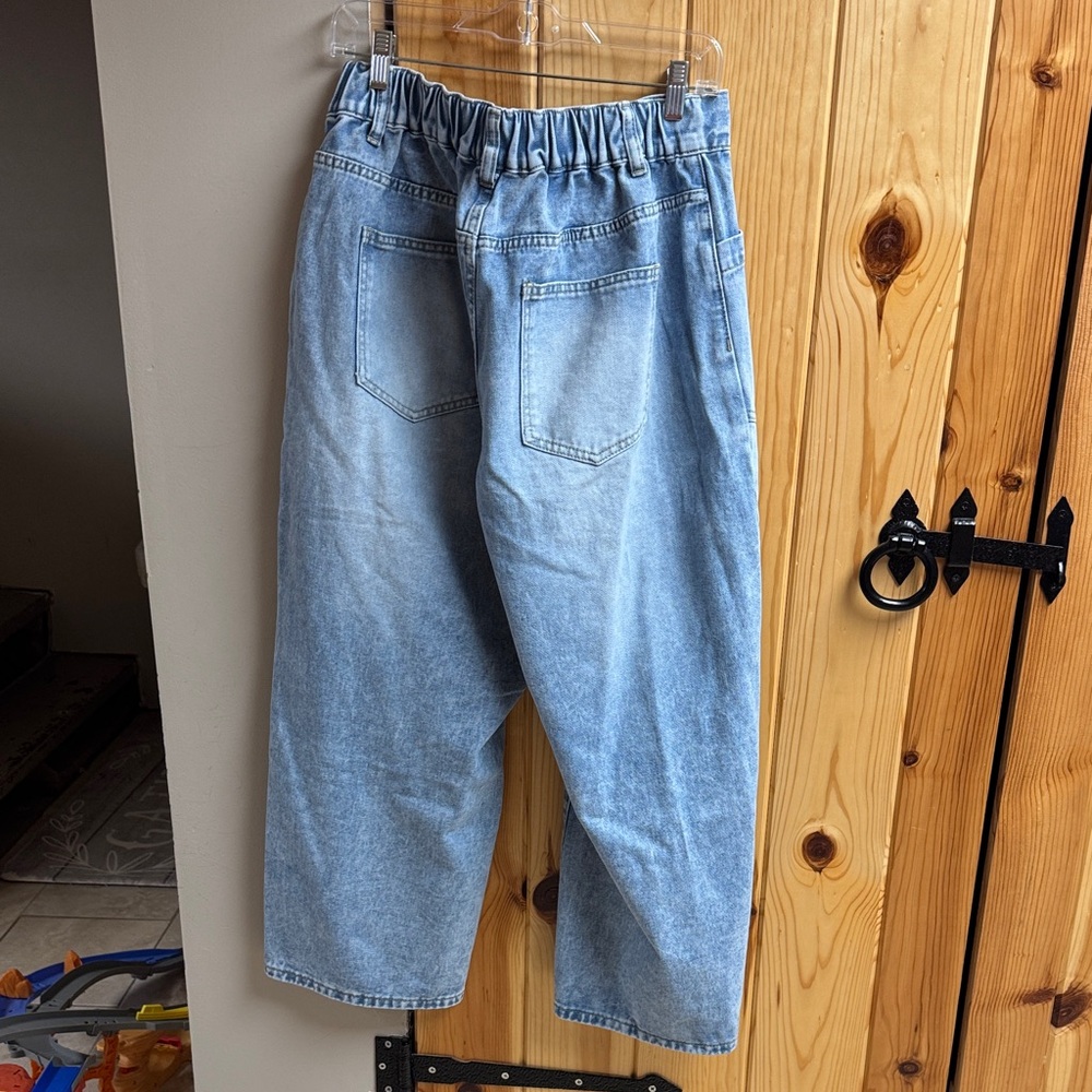 SHEIN Light Blue Flare & Wide Leg Jeans - Picture 2 of 6